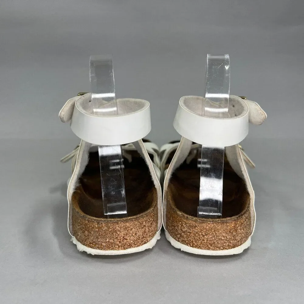 Birkenstock‎ Women's Size 7 Mayari White Patent Leahter Birko-Flor Sandals